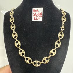10K Yellow Gold Gucci Chain  23.4Gr 22 Inches Long 