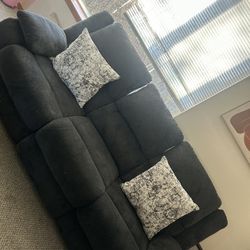 dark gray couch