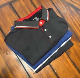 Men's Polo Shirts Bundle – Black, Blue, White