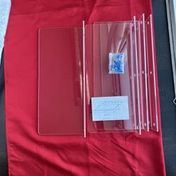 Clear Acrylic Shelves For Any Room Walls Display Shelves 21”Wx9”Dx3”H Waterproof 2 Pack Of 2  $17 Each Shelf In