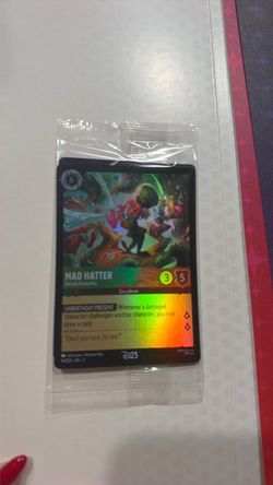 Mad Hatter Unruly Eccentric Lorcana Holo Card