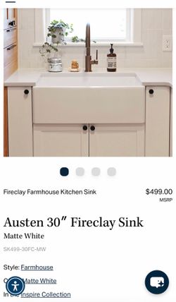 Unopened White Farmhouse Sink