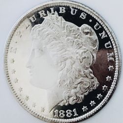1881 CC MORGAN ULTIMATE BLACK&WHITE CAMEO DMPL! FLAWLESS GEM BU+++