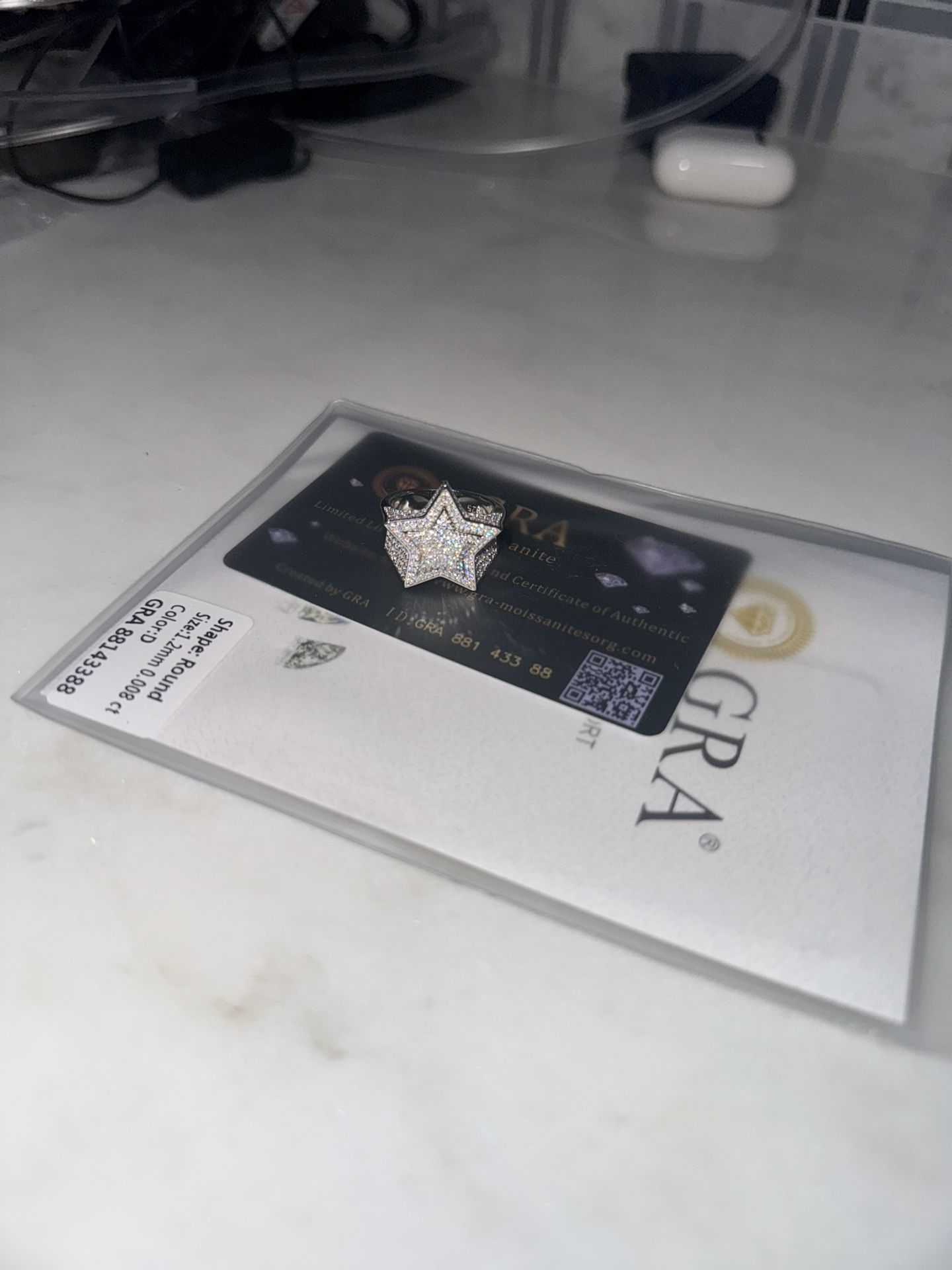 Star-Shaped Moissanite Ring – Certified & Iced Out