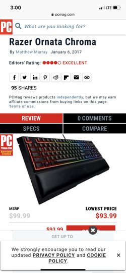 Razer Ornata Chroma keyboard