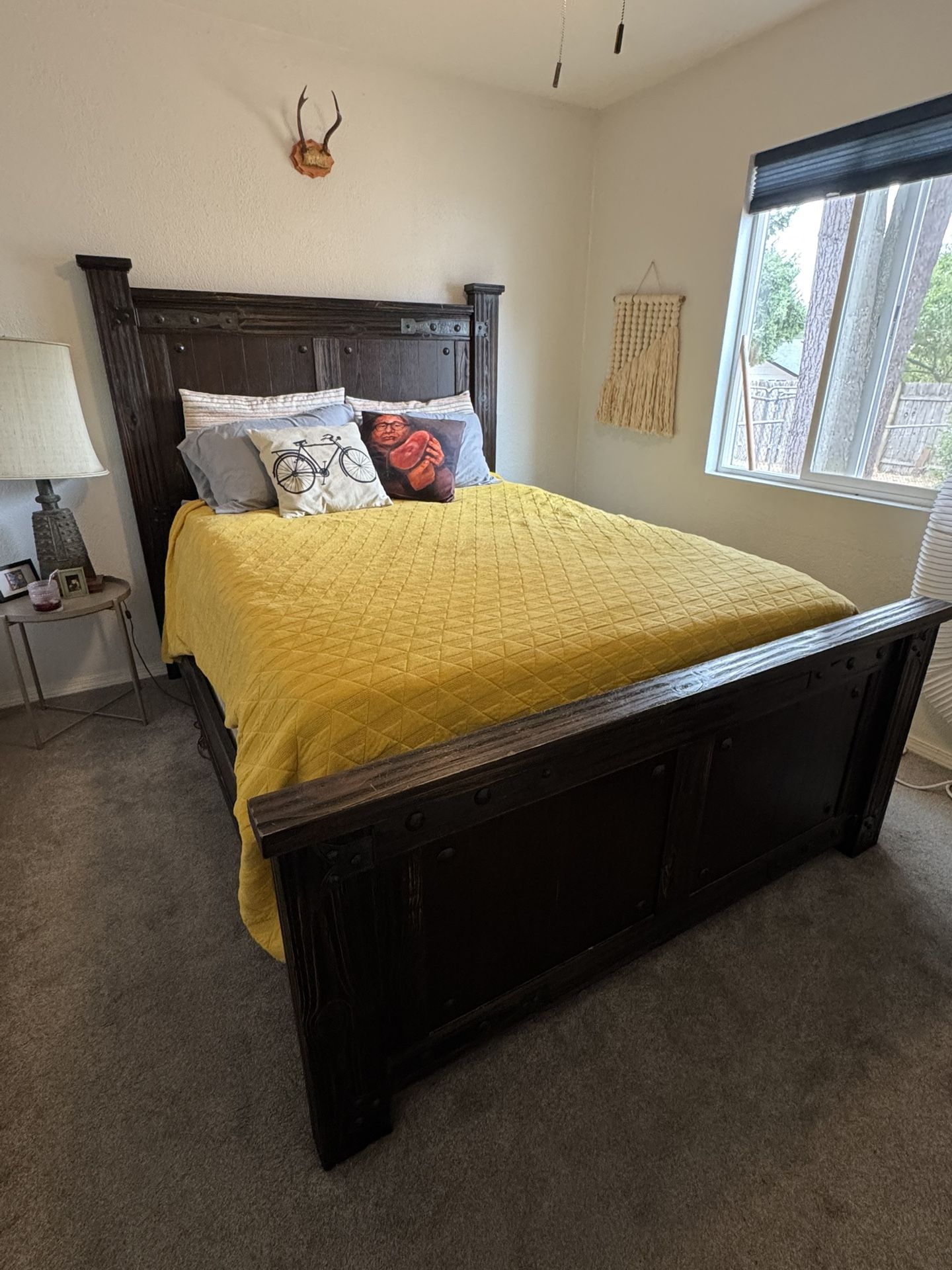 Queen Bed Frame W/ Box Spring $300 OBO