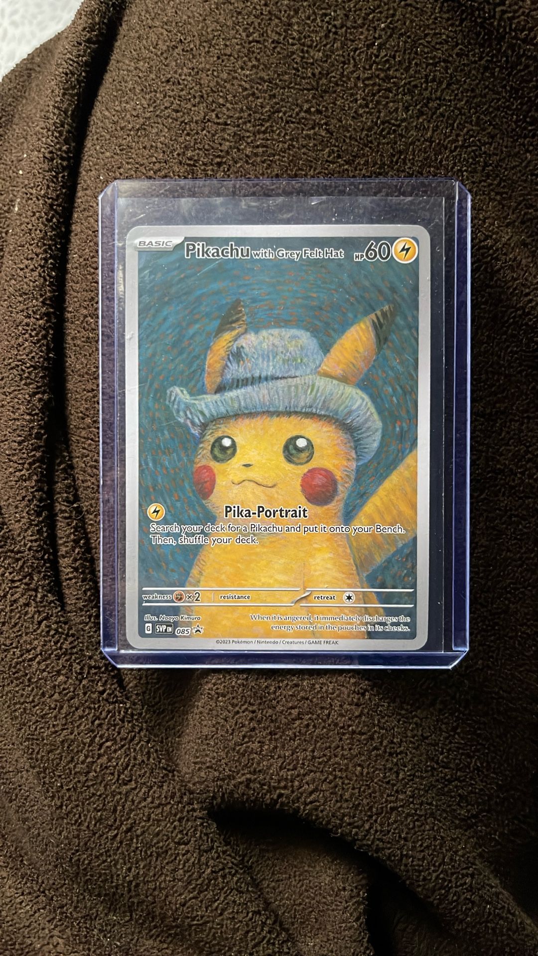 Pikachu with grey Felt hat