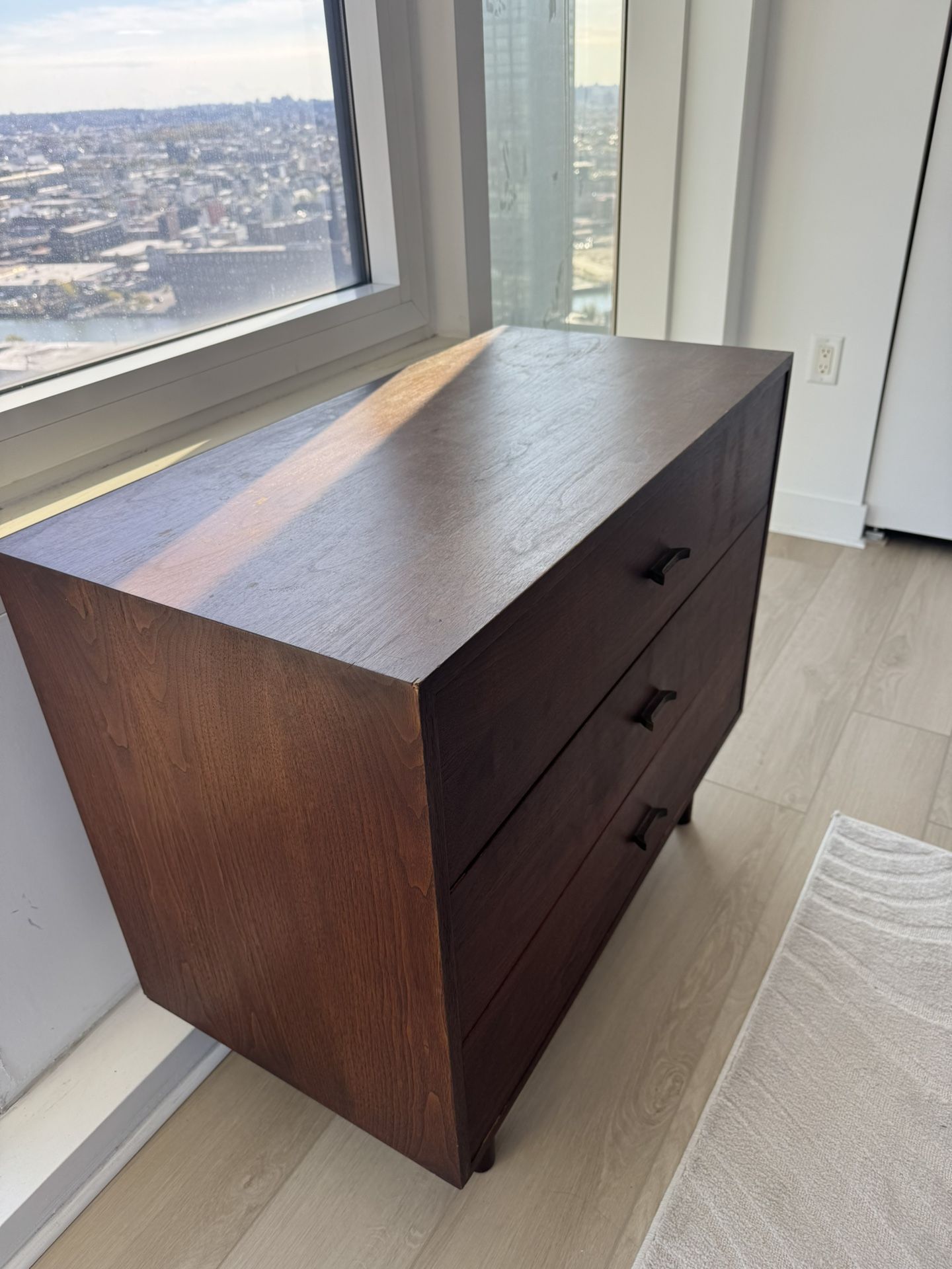 Antique Mid century Modern Wood Dresser