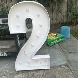Foam Marquee Number