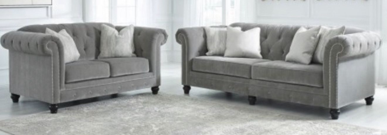 Tufted Sofa And Loveseat
