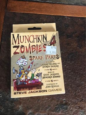 Munchkin Zombies  4 Game. Sorry I don’t ship. Everett Melvin ave. Broadway area