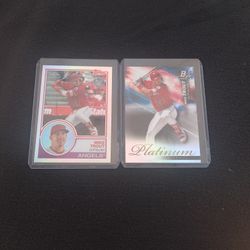 2018 Bowman Platinum Mike Trout, 2018 35th Anniversary Topps Chrome Mike Trout, 2019 , 2021 Topps Shohei Ohtani Card