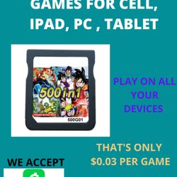 500 Nintendo Games For Cell , PC, iPad , Tablet Instantly 
