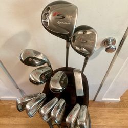 NICE TaylorMade & Hogan Golf Clubs Set - 3 Hybrids- 460cc Driver - NICE Grips