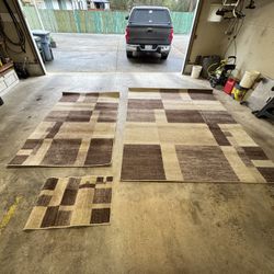 Three-Piece Throw Rugs