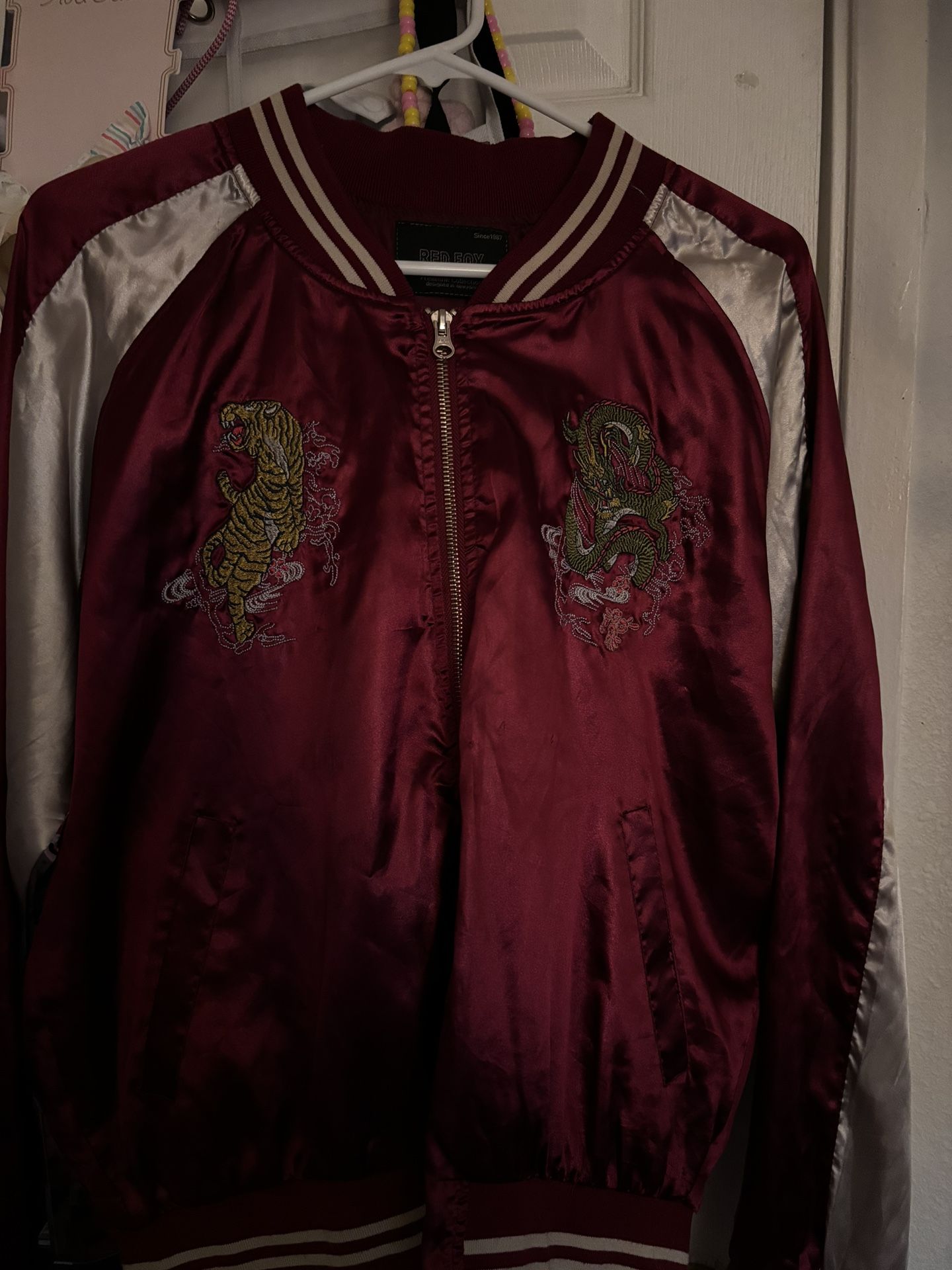 Vintage Satin Bomber Jacket