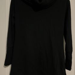 Merona Ladies Long Sleeve Sweatshirt With Droopy Neck - Size Medium - Black 