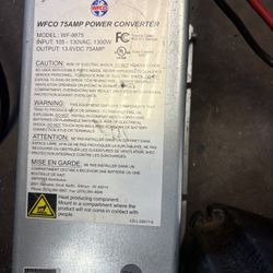 75 Amp 12volt Converter With Batteries And Box