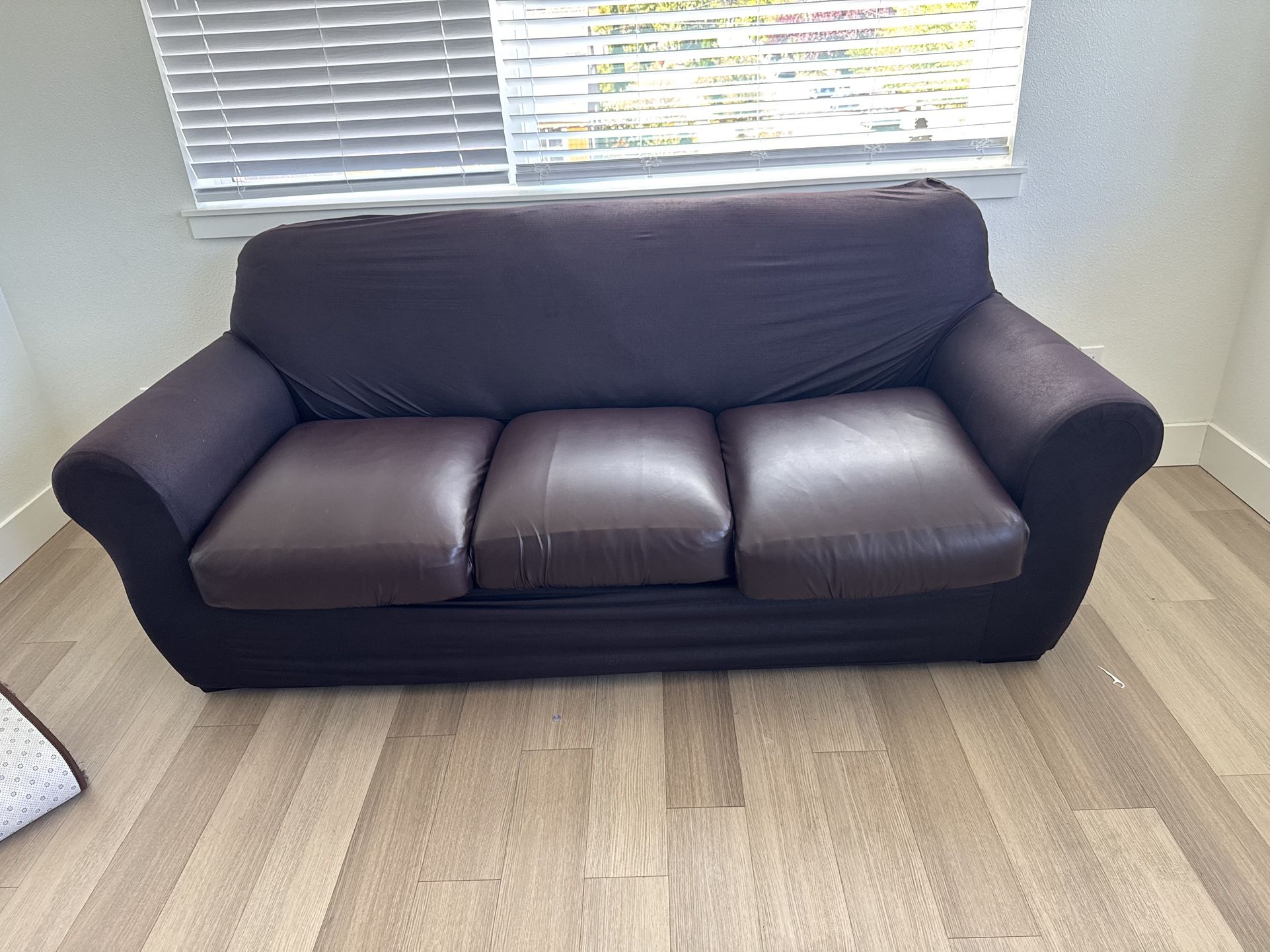 Faux Leather Couch