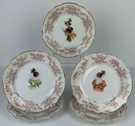 Antique Z S&C Germany Portrait Porcelain Plates