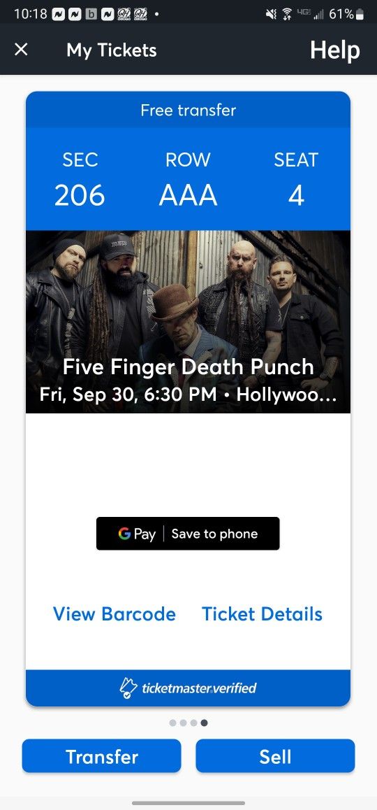 Five Finger Death Punch Tickets