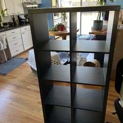 IKEA Kallax 8 Bin Shelf - Black