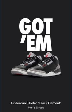 Air Jordan 3 Black Cement