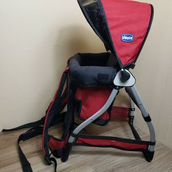 Chicco Adjustable Baby Carrier Outdoor Light Hiking Child Backpack Camping, Red