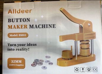 Alldeer Button-Maker-Machine Kit 32mm /1.25 inch, Button 1.25 (100pcs)