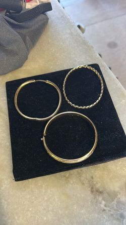 3 Vintage 14K Gold Bangle Bracelets, 25 Grams Total
