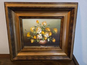 Yellow flowers in oil