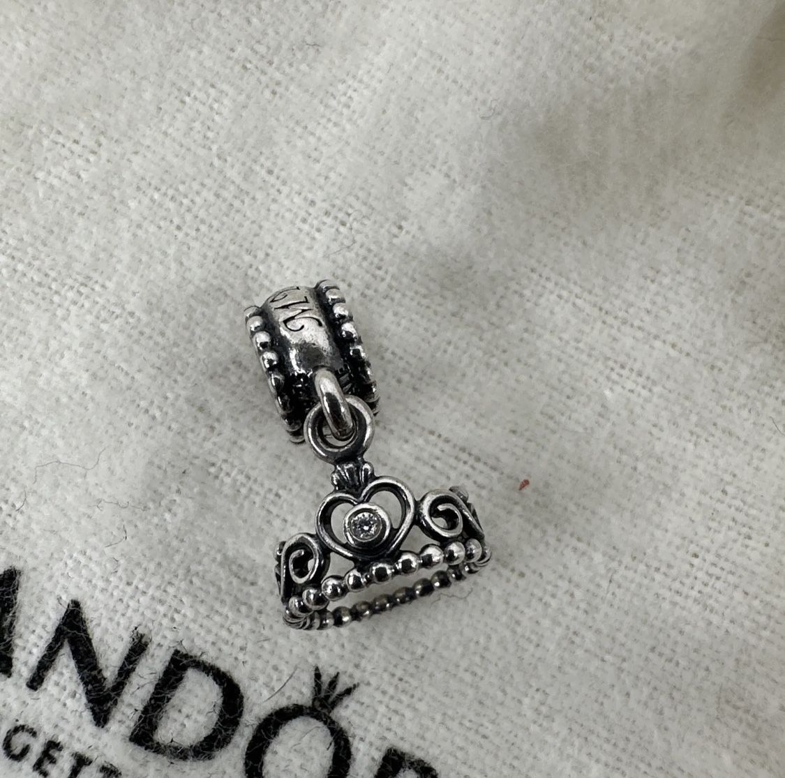 Pandora Sterling Silver 925 "My Princess" Tiara, Crown Dangle Charm