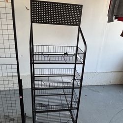 Gridwall panel(2) and market shelf