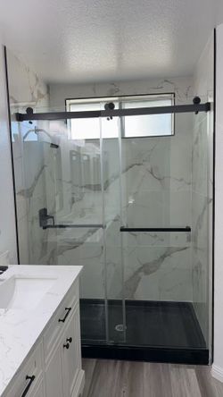 Frameless shower door for House ADU Remodel