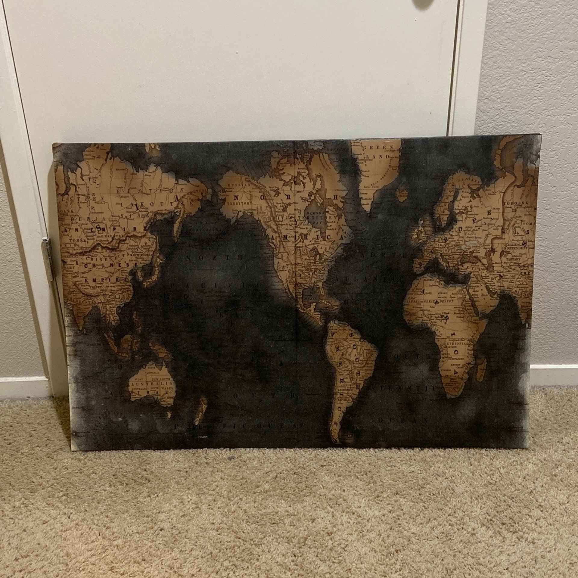 *FREE * Map Canvas Print 36” X 24”