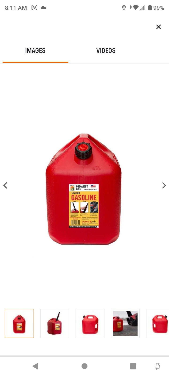 5 Gal Gas Can