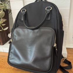 Lo & Sons Rowledge Backpack Black/Gold/Camel