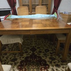  7 Pc Dining Set with Table Extention Leaf 