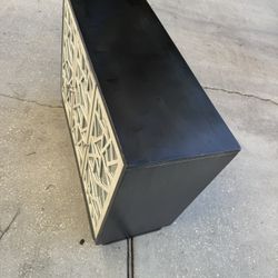 Black And Silver Console  Table 