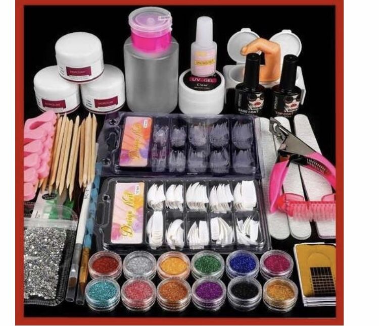 Acrylic Bundle/ Nail Polish and art style Kit.