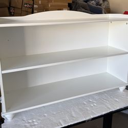 New White Wood Children's 2-Shelf Bookcase Display Cabinet