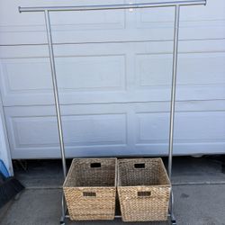 Garment Rack With Baskets