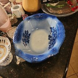 Antique Blue And White Big Bowl