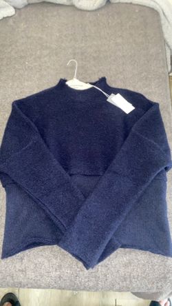 424 Navy Blue Crewneck Double Face XxL