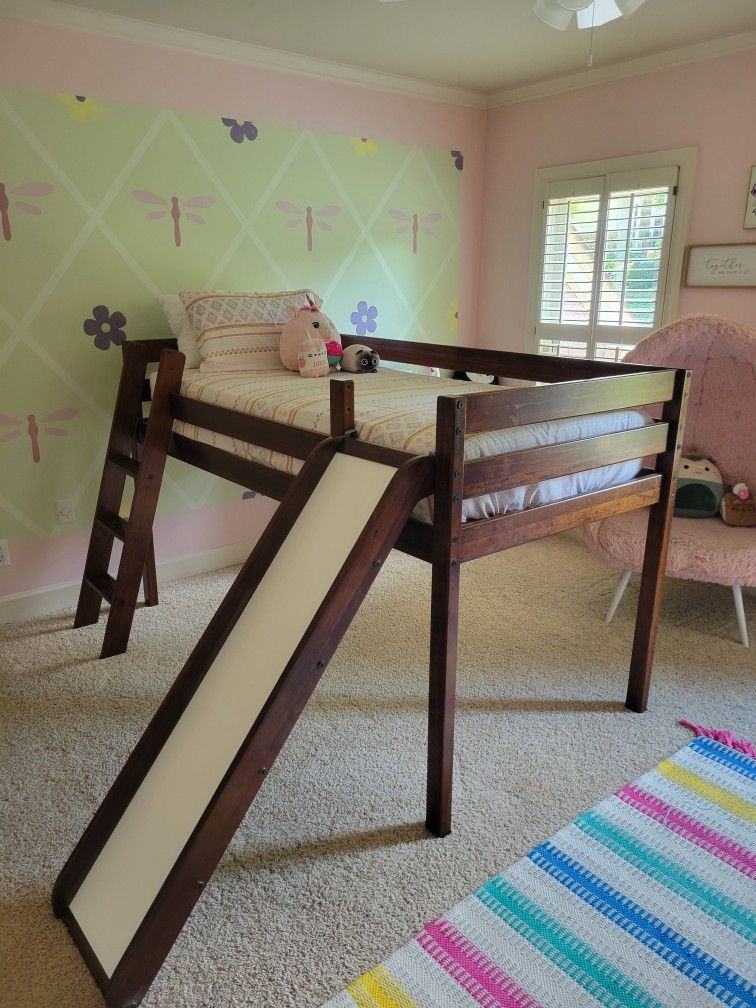 Twin Sized Loft Bed Frame w/ Original Skirting