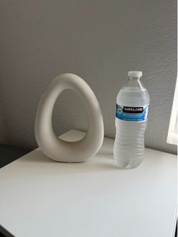 White Oval Loop Decorative Vase | Modern Minimalist Decor