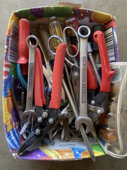 Box Full Of Tools Diamond Craftsman Crescent Klein Swiss Channel Lock Made In USA 