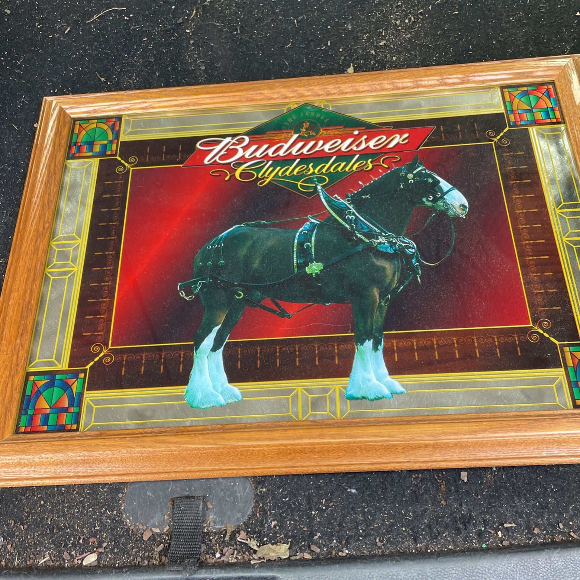 Budweiser Clydesdales Mirror 22”w 17” H