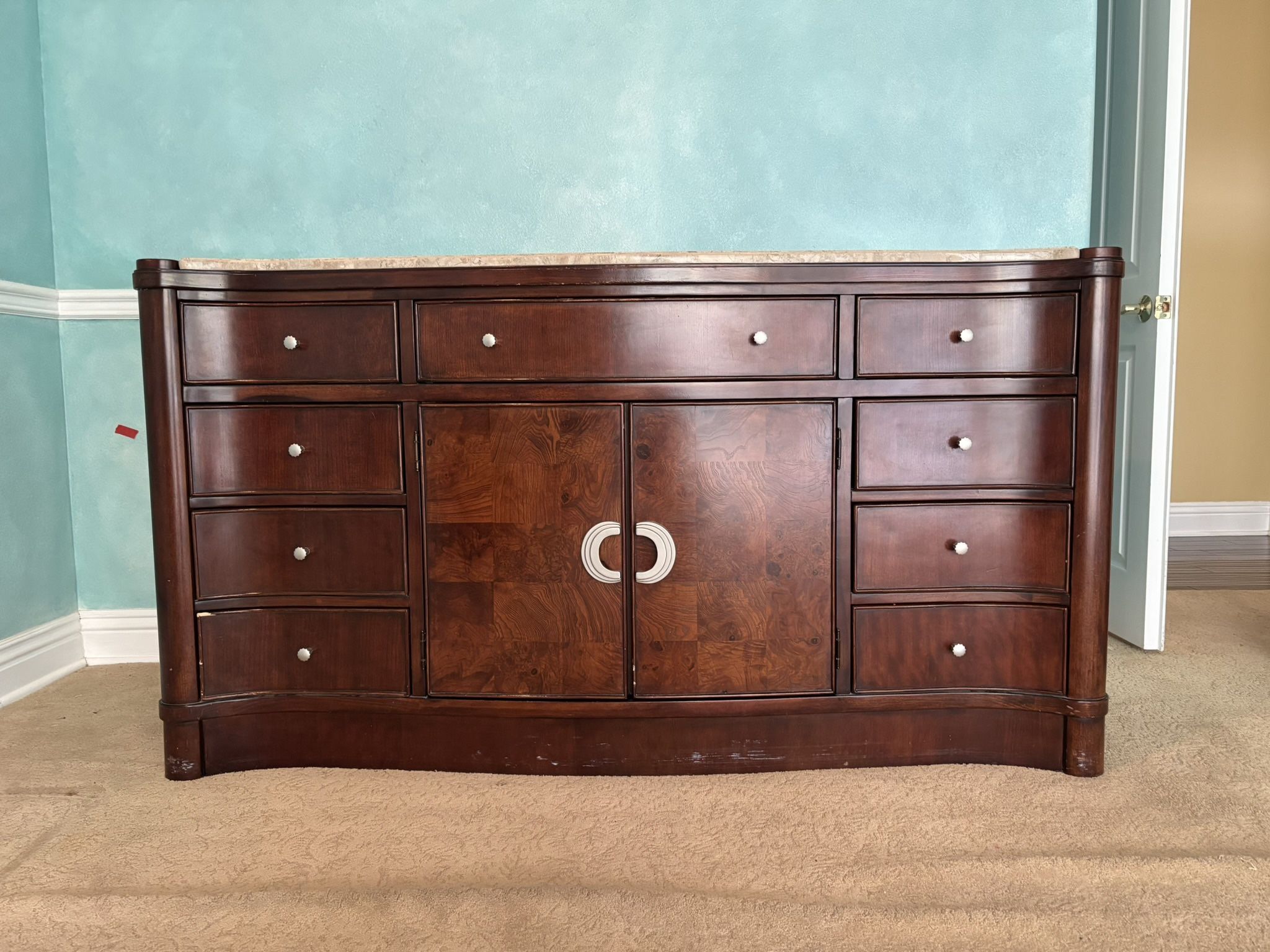Gorgeous dresser or console with marble top by Fairmont designs