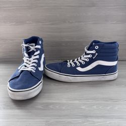 Vans Sk8-Hi Women’s High Top Blue Gray Canvas Sneakers Size 9
